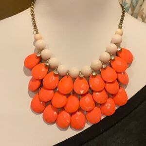 Vintage Peach Statement Necklace